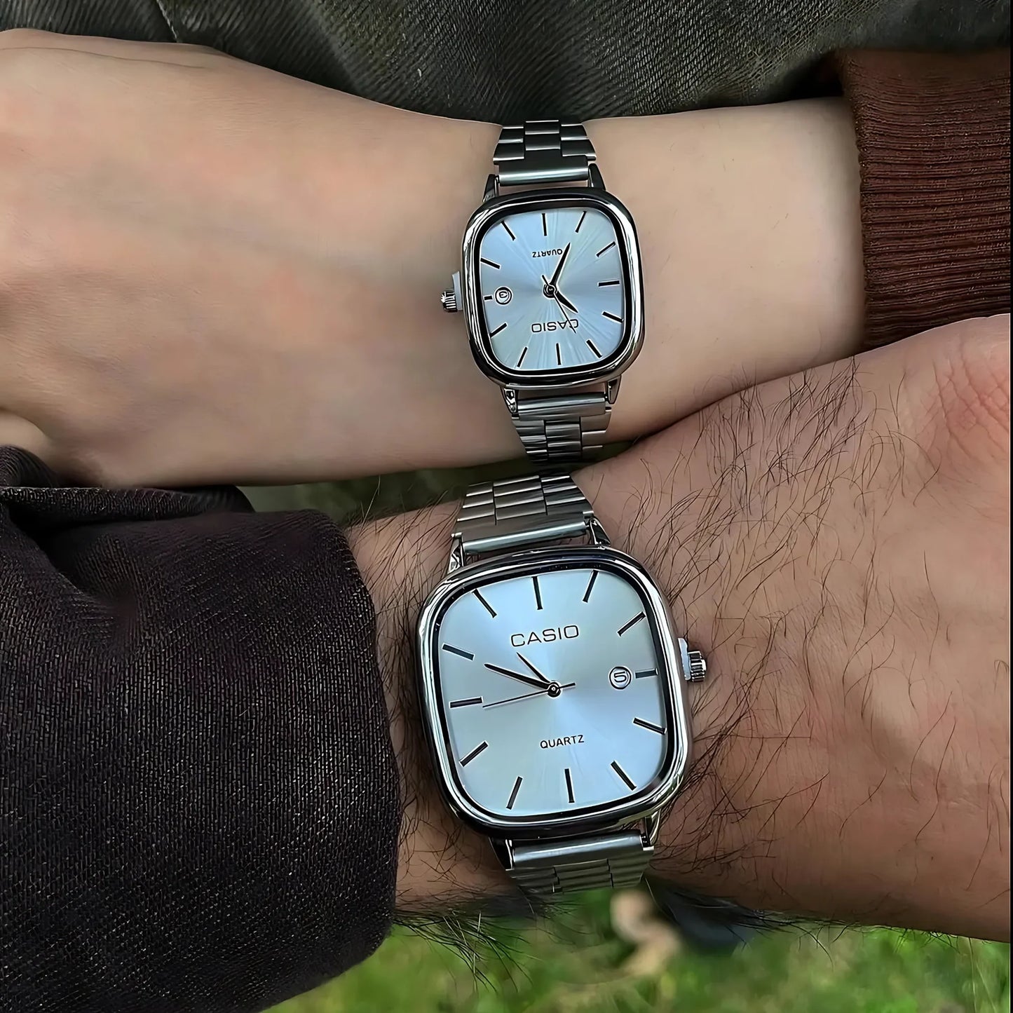 Casio Gri Vintage Saat Seti Kar Beyazı