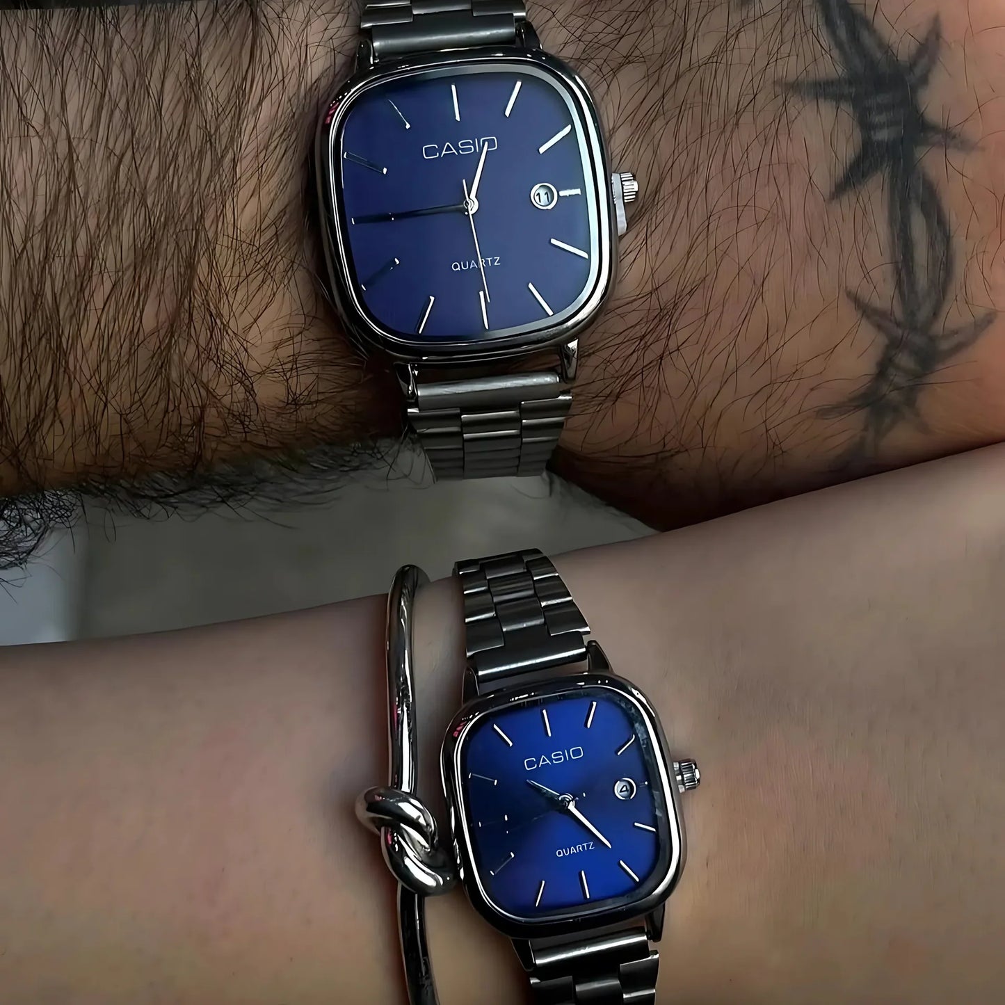 Casio Gri Vintage Saat Seti Derin Lacivert