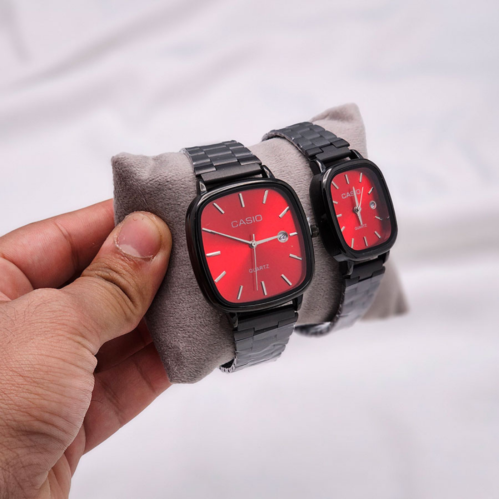 Casio Siyah Vintage Saat Seti Kar Beyazı