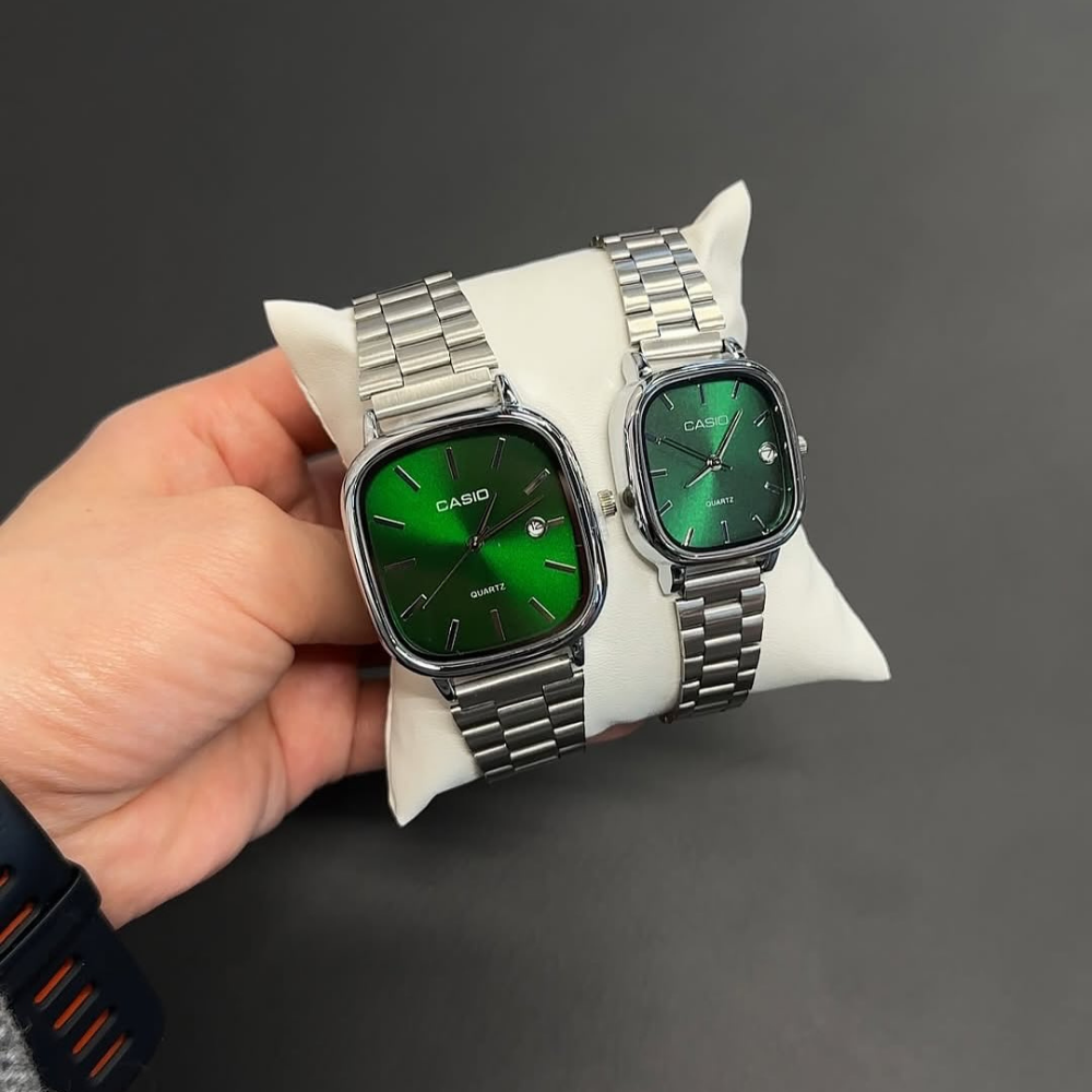 Casio Siyah Vintage Saat Seti Kar Beyazı