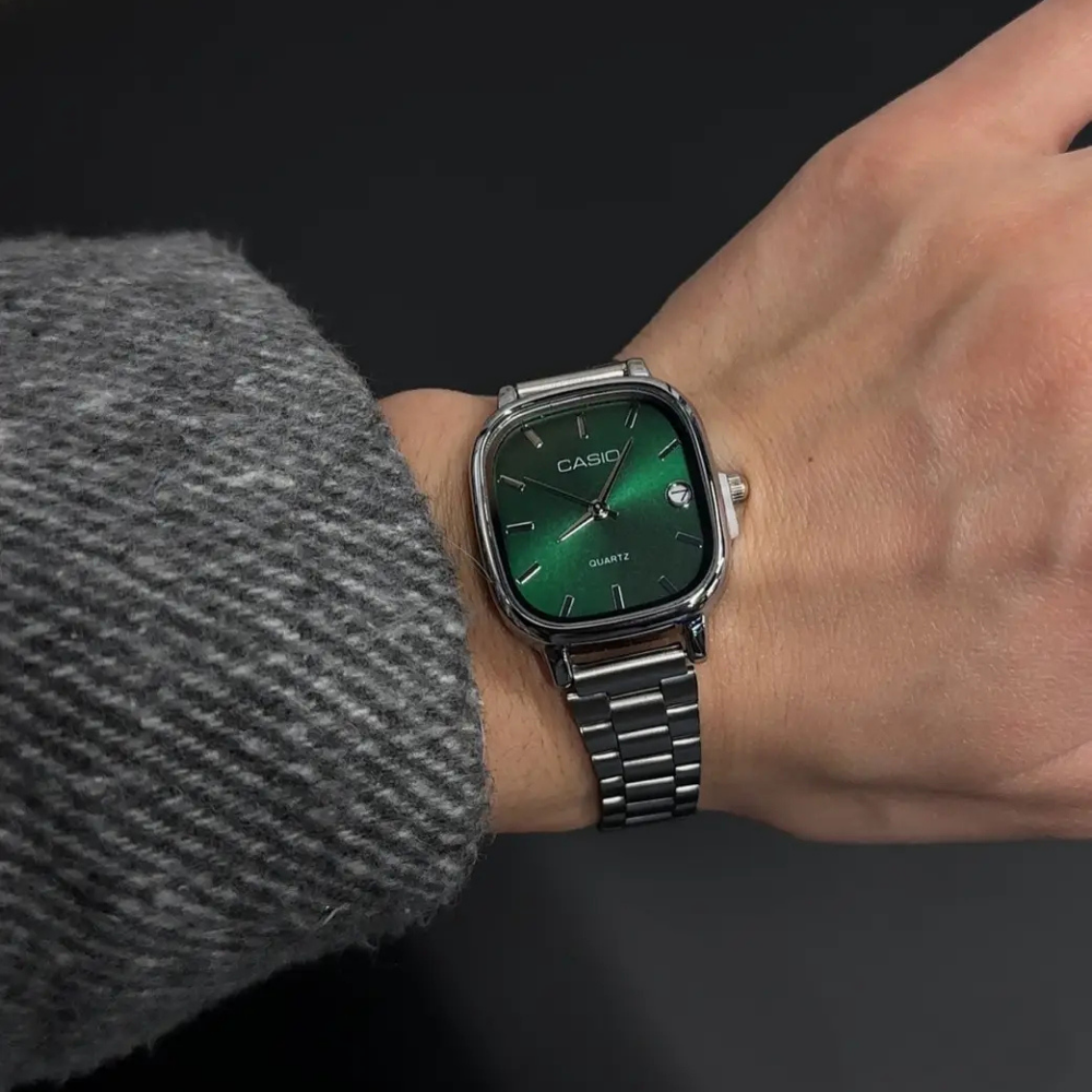 Casio Gri Vintage Saat Çam Yeşili