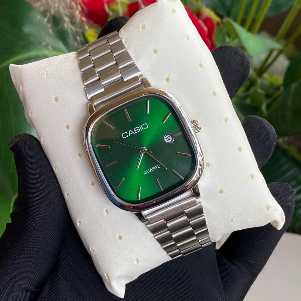 Casio Gri Vintage Saat Çam Yeşili