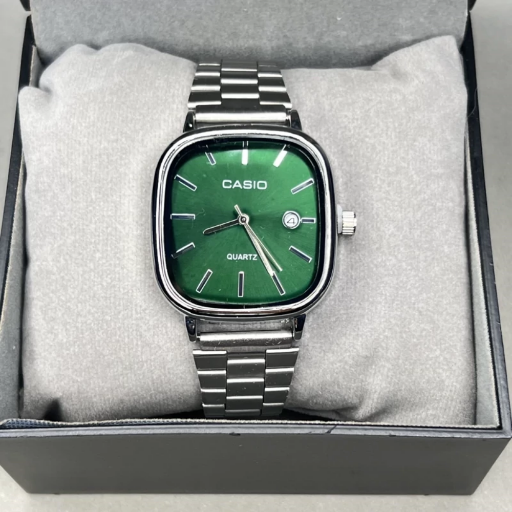 Casio Gri Vintage Saat Çam Yeşili