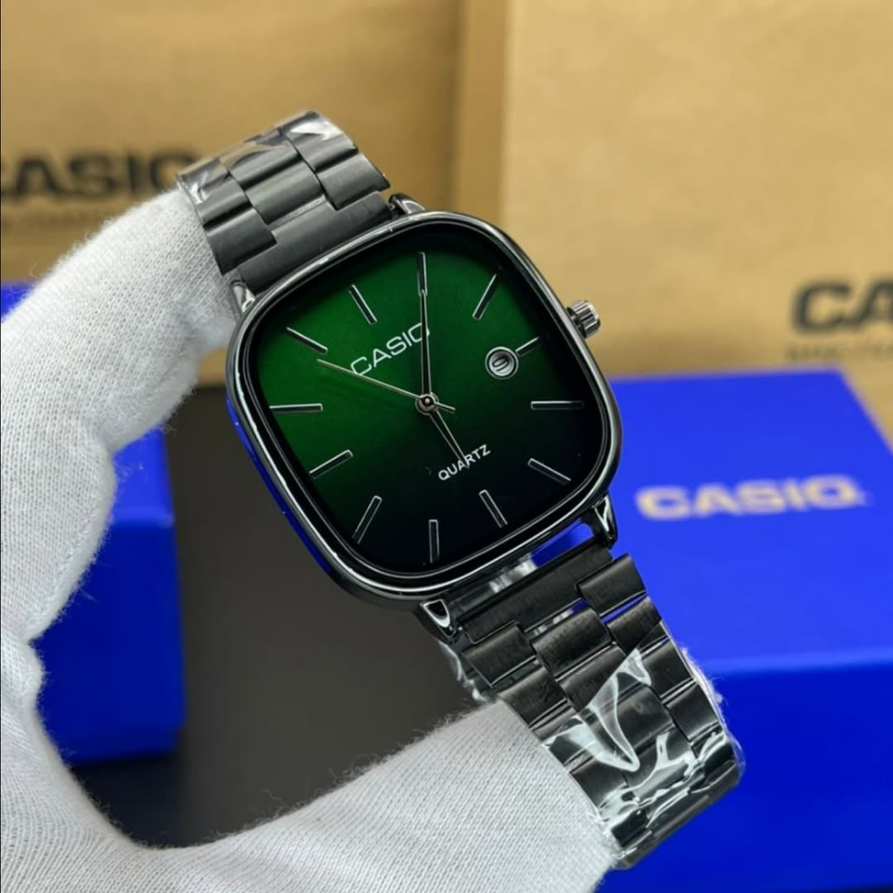 Casio Siyah Vintage Saat Çam Yeşili