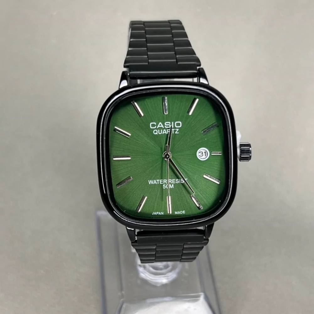 Casio Siyah Vintage Saat Çam Yeşili