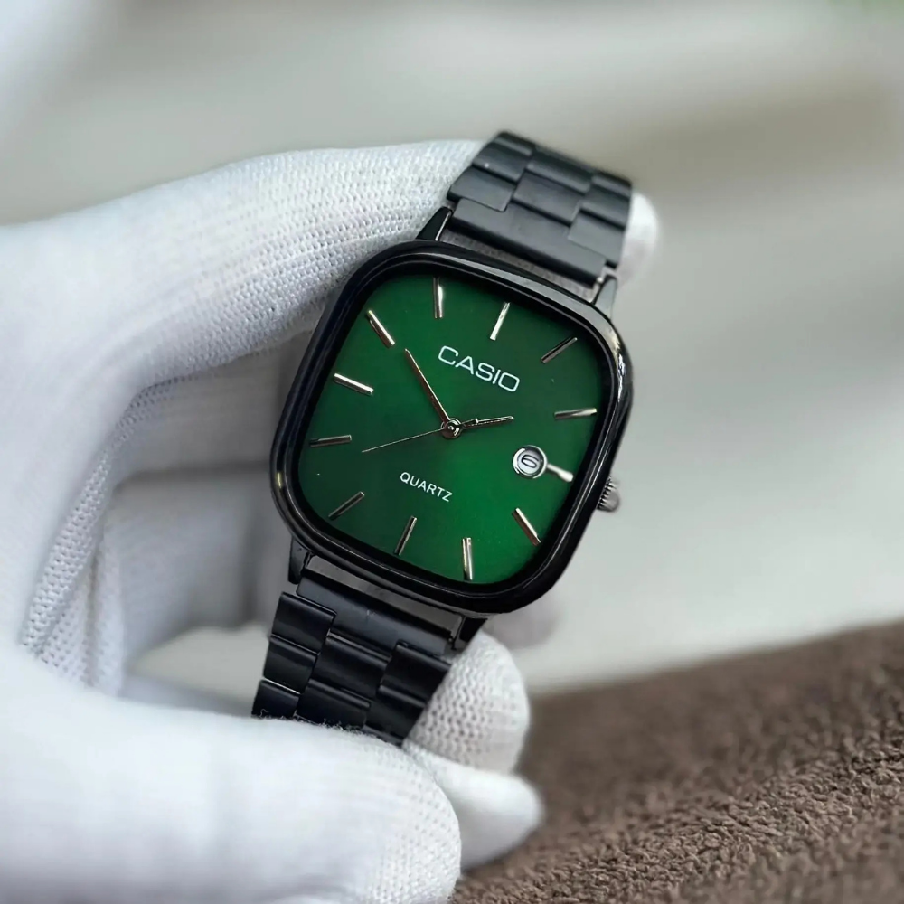 Casio Siyah Vintage Saat Çam Yeşili
