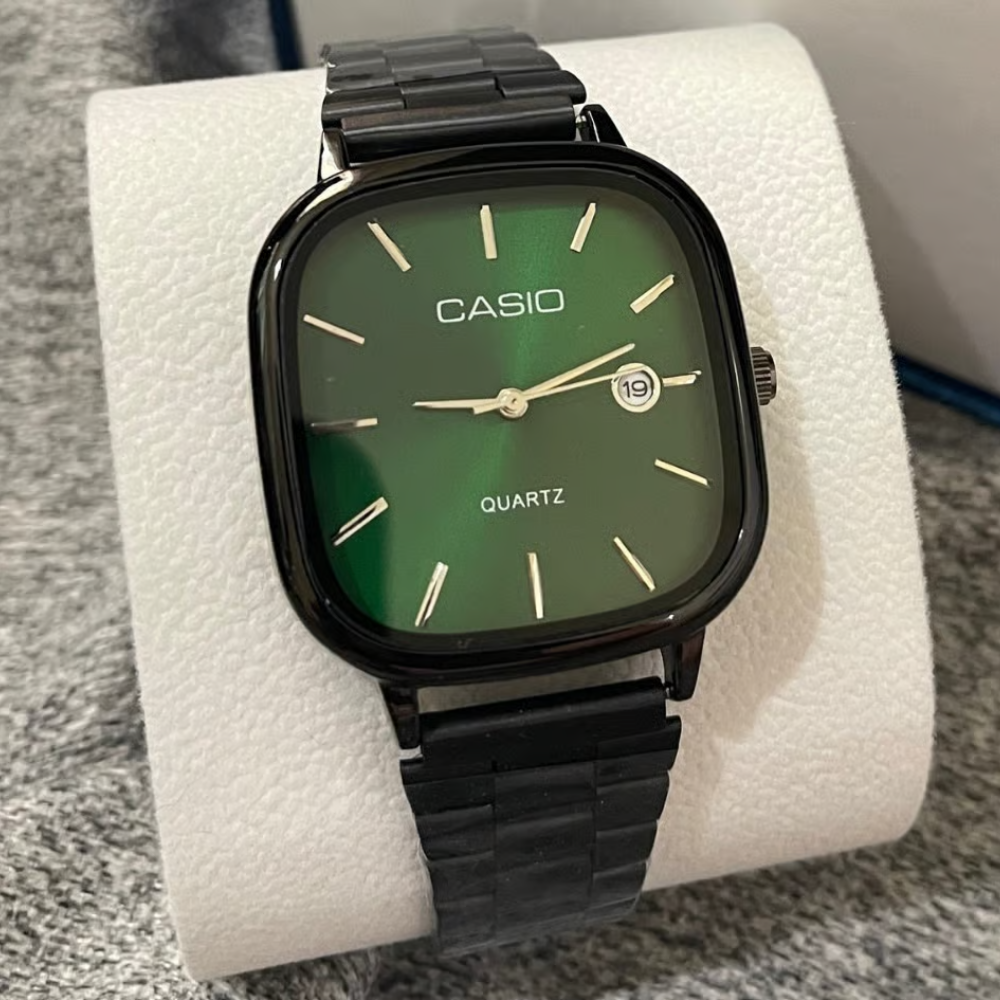 Casio Siyah Vintage Saat Çam Yeşili