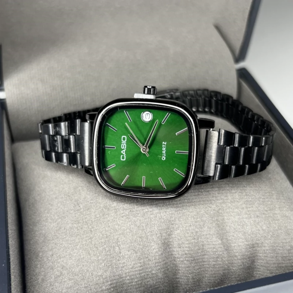 Casio Siyah Vintage Saat Çam Yeşili