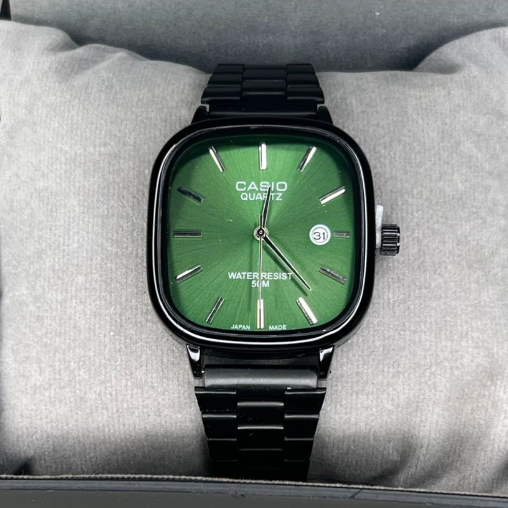 Casio Siyah Vintage Saat Çam Yeşili