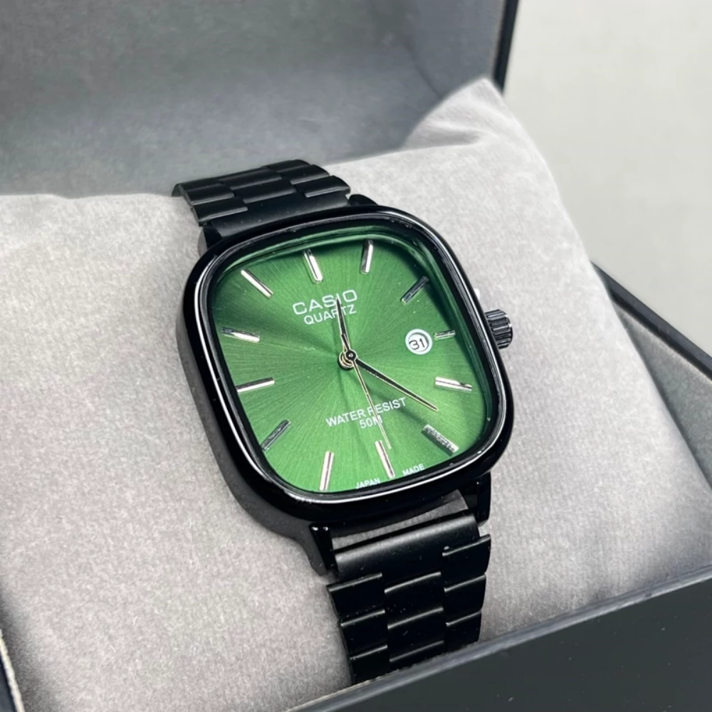 Casio Siyah Vintage Saat Çam Yeşili