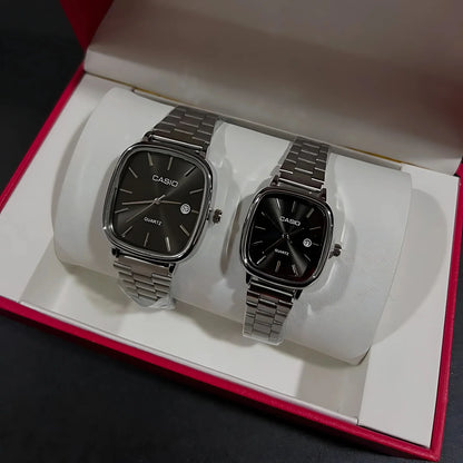 Casio Gri Vintage Saat Seti Gece Siyahı