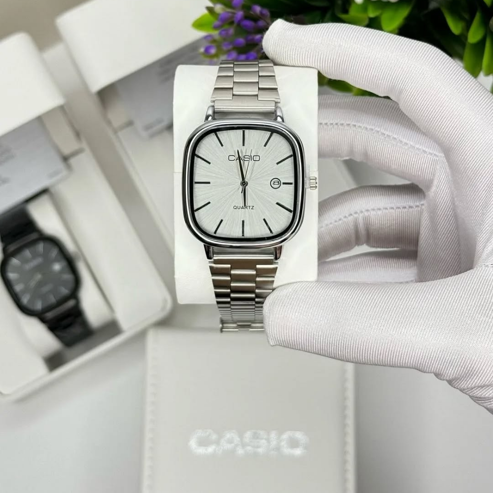 Casio Gri Vintage Saat Kar Beyazı