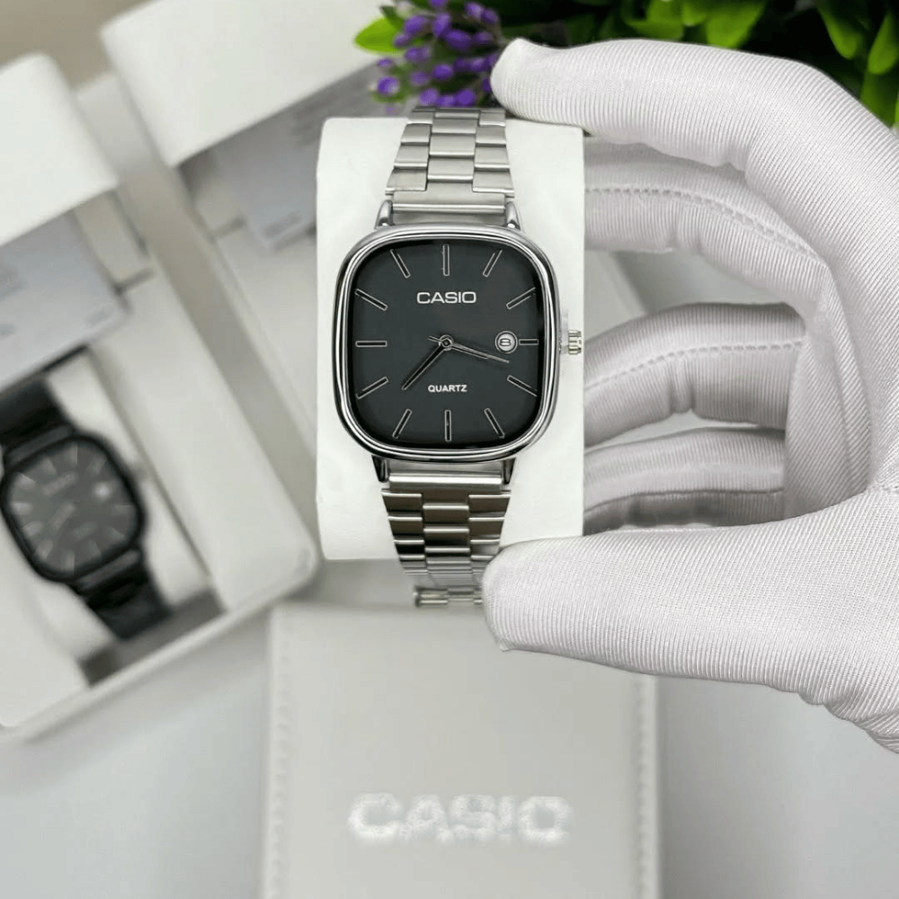 Casio Gri Vintage Saat Kar Beyazı