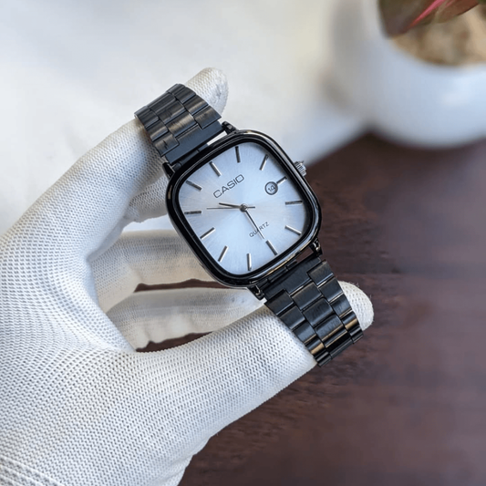 Casio Siyah Vintage Saat Kar Beyazı